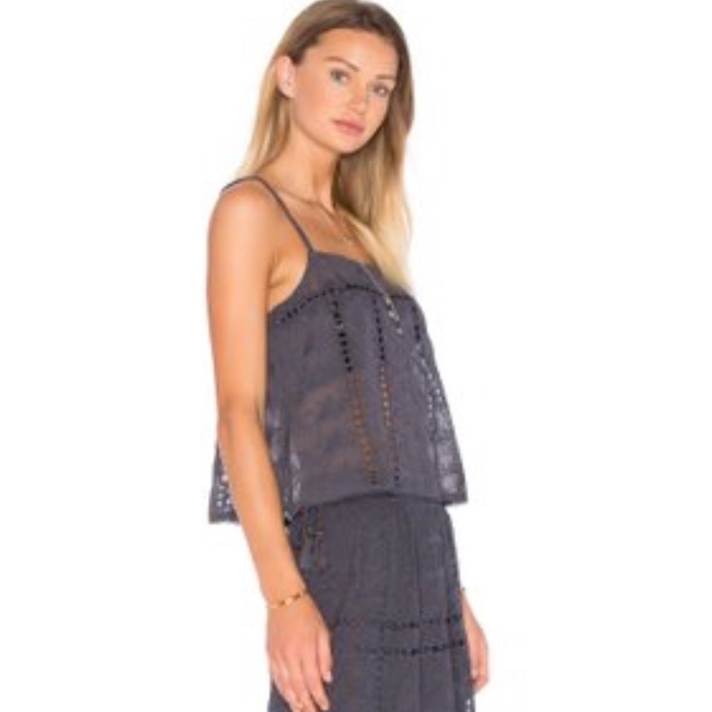 House of Harlow 1960 x Revolve Charcoal Top l